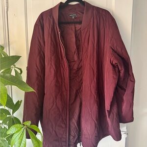 Universal Standard Quilted Bomber Jacket - Deep Red